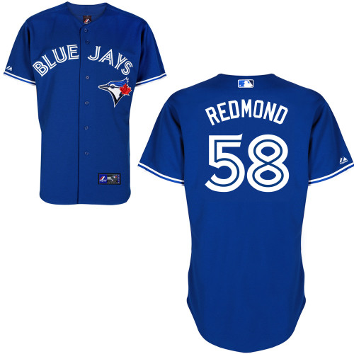 Todd Redmond #58 mlb Jersey-Toronto Blue Jays Women's Authentic Alternate Blue Baseball Jersey